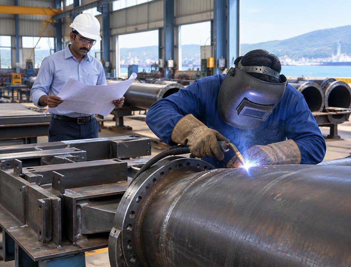 Mechanical Works work at an Indian engineering site